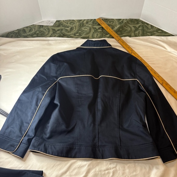 Elegant Alain Manoukian Skirtsuit - black with white trim - Size 44 - Picture 13 of 16